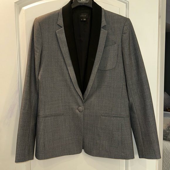 Theory Jackets & Blazers - Theory gray Blazer / Jacket with Black trim